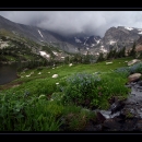 Landscape image of the Indian Peaks Wilderness in the summer; Storm Over the Continental Divide