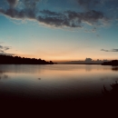 Sunset at Crab Orchard Lake shoreline