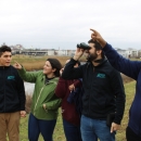 Participants in the annual Great Backyard Bird Count look for birds in Elizabeth, New Jersey, as part of the Elizabeth Urban Wildlife Refuge Partnership